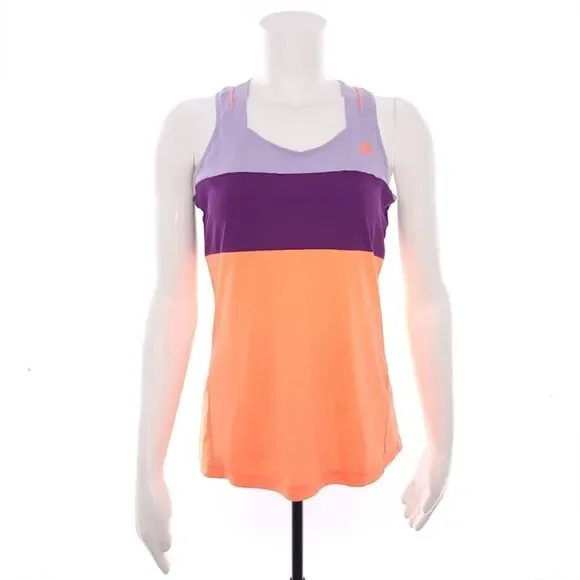 Adidas Response Climacool Racerback Orange Purple Sleeveless Tank Top Womens M - Picture 1 of 10